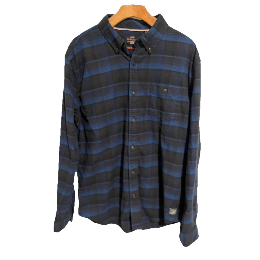 Weatherproof Vintage Mens Flannel Long Sleeve Button Down Large